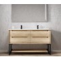 Byron Natural Oak Wall Hung Vanity 1500 Cabinet Only